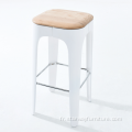 Tabouret de bar moderne de design moderne avec repose-pieds